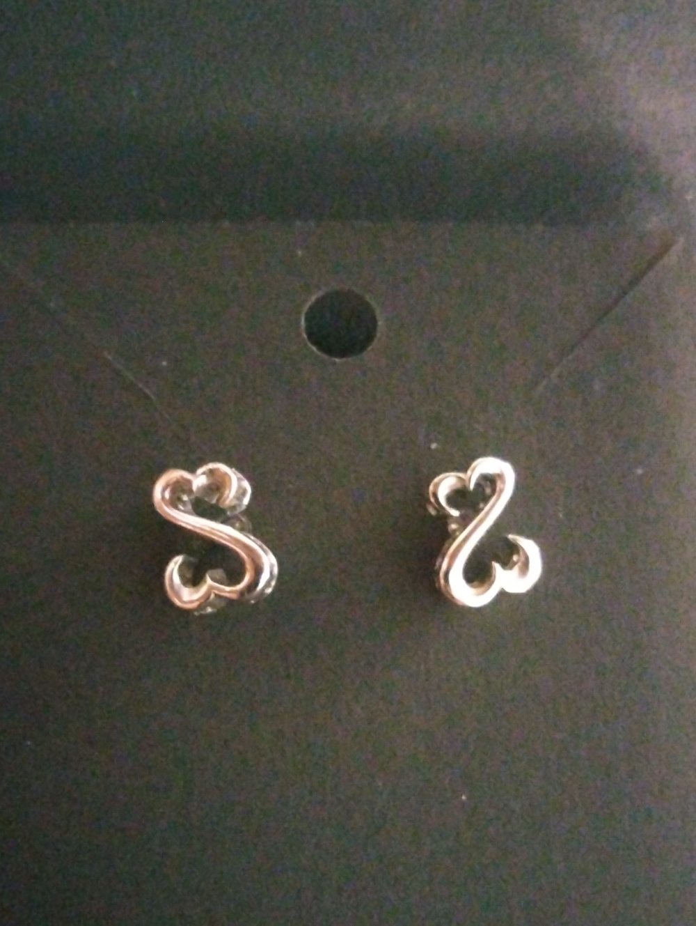 Vintage Jane Seymour Sterling Silver Open Heart Earrings